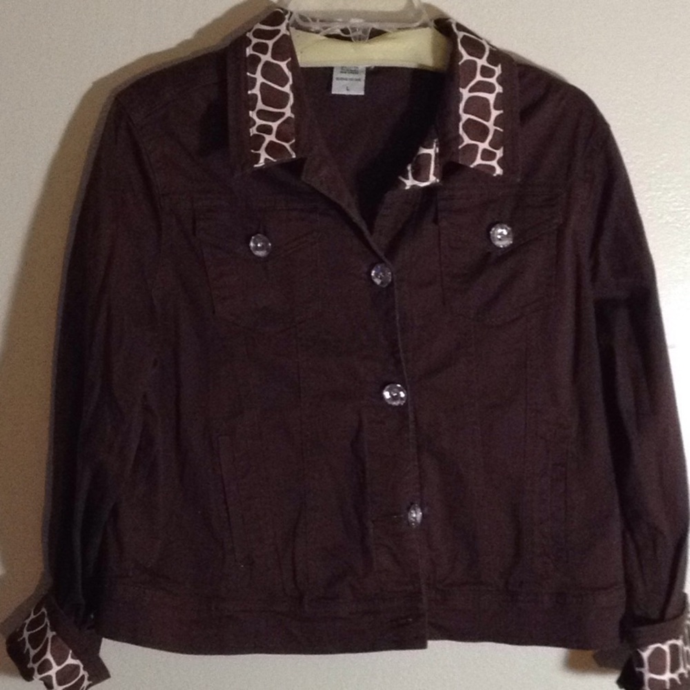 Animal print Jean jacket